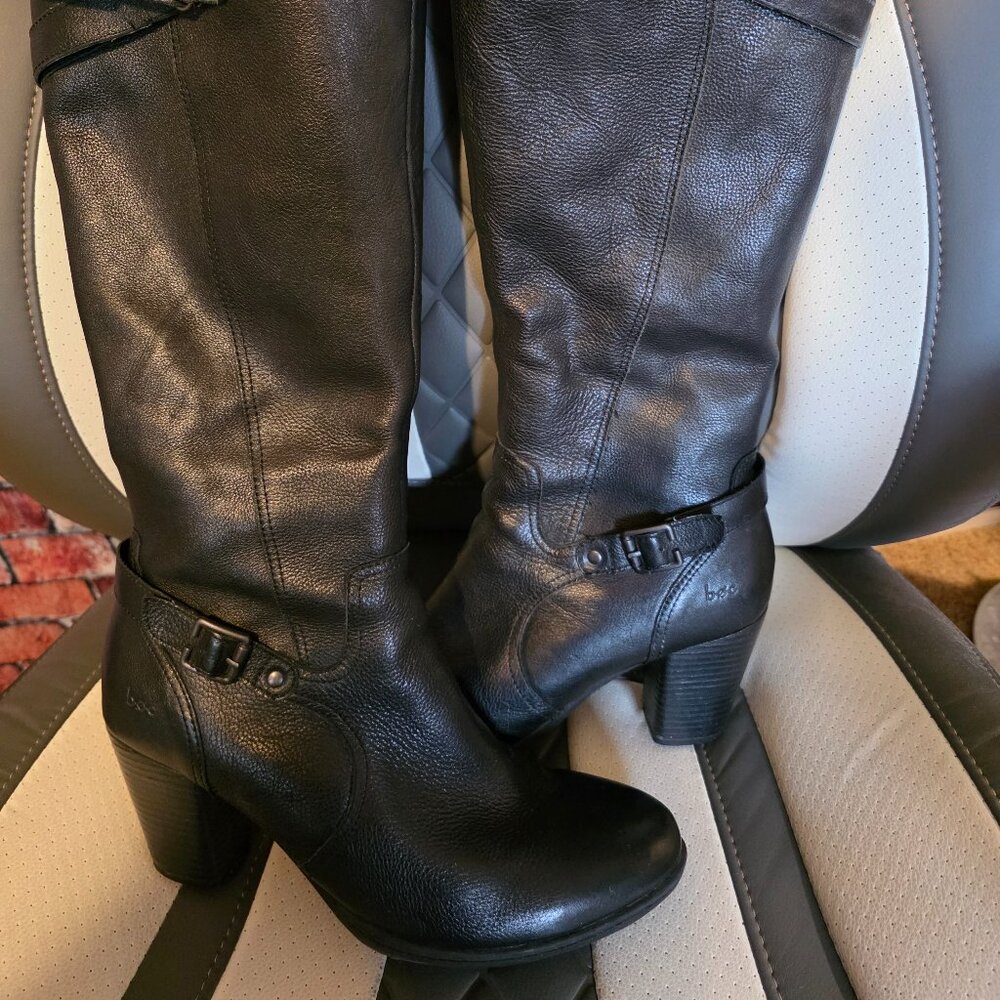 BOC-leather black boots